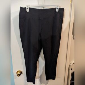 Addition Elle Black High-Waist Active Leggings